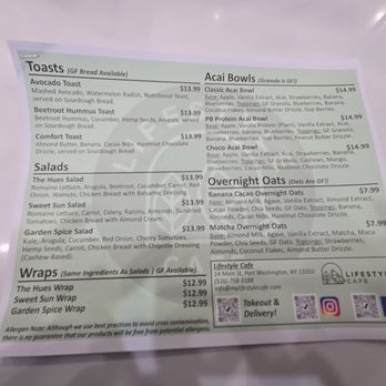 Lifestyle Cafe - Menu - Cafes Near Me - Port Washington, New York