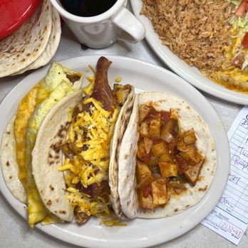 Chakas Mexican Restaurant - For comparison: An example of what GOOD homemade breakfast tacos look like from south Texas. $11. - Mexican Near Me - Denver, Colorado