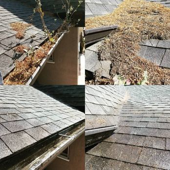 AES Window Cleaning - Before/after roof debris and gutter clean - Window Washing Near Me AES Window Cleaning - Before/after roof debris and gutter clean - Window Washing Near Me