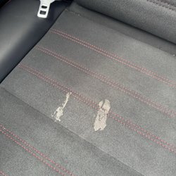 AVIS - Rental cars looking gross with who knows what kinda stain that they would blame on me had I not documented such