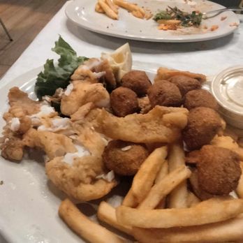 Pompano's Seafood House - Glad i know what flounder looks like. At least it was the right fillet - Seafood Near Me - Corpus Christi, Texas