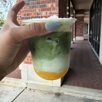 Moharani Coffee House - Mango sticky rice matcha - Coffee & Tea Near Me - Houston, Texas Moharani Coffee House - Mango sticky rice matcha - Coffee & Tea Near Me - Houston, Texas