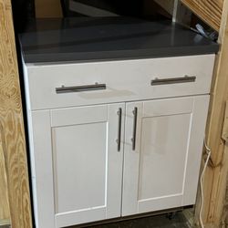 Heartland Granite & Quartz Countertops - Still a lot to do in our construction but a countertop for this cabinet is officially off the list!