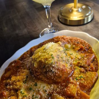Losanti - SLOW ROASTED GIANT MEATBALLS roasted tomato sauce, ciabatta - Steakhouses Near Me - Columbus, Ohio Losanti - SLOW ROASTED GIANT MEATBALLS roasted tomato sauce, ciabatta - Steakhouses Near Me - Columbus, Ohio