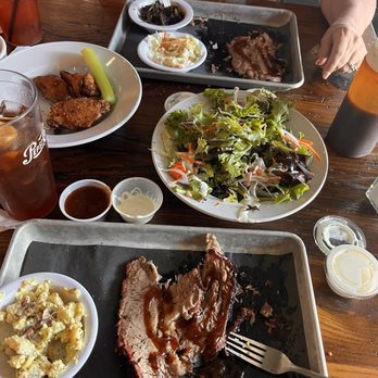 The Pedalin' Pig-Boone - Our meals. Side salad (huge) chicken wings were hot and a good spice. Beef brisket is amazing, cuts with a fork - Barbeque Near Me - Boone, North Carolina The Pedalin' Pig-Boone - Our meals. Side salad (huge) chicken wings were hot and a good spice. Beef brisket is amazing, cuts with a fork - Barbeque Near Me - Boone, North Carolina