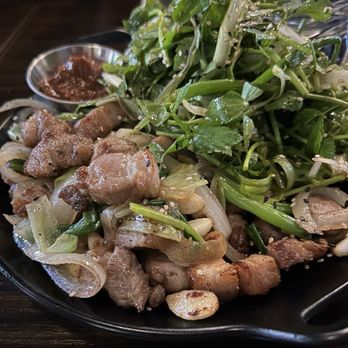 Izakaya Shu - Stir fried pork belly with watercress salad 10/10! - Izakaya Near Me - Los Angeles, California Izakaya Shu - Stir fried pork belly with watercress salad 10/10! - Izakaya Near Me - Los Angeles, California