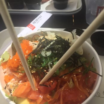 Poki One N Half - Regular bowl 2 scoops tuna & 1 salmon with everything - Poke Near Me - San Diego, California