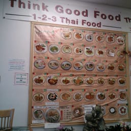 The menu board. The menu board.