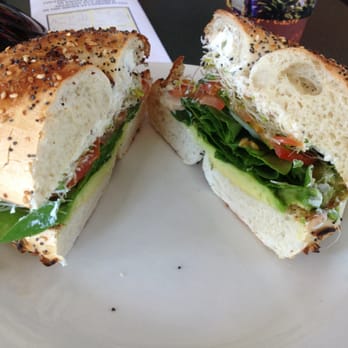Boardwalk Bagels - Vegetarian bagel sandwich, no egg - Cafes Near Me - Cypress, California