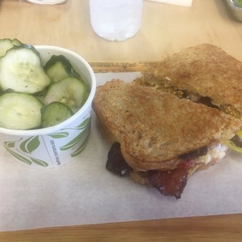 Local Loaf - Fried green tomato BLT with cucumber salad - Bakeries Near Me - Charlotte, North Carolina