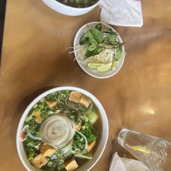 Pho Saigon - Pho Saigon traditional (top) Pho tofu vegetable rice noodle (bottom) - Vietnamese Near Me - Daytona Beach, Florida