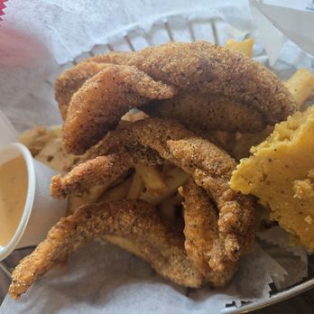 Sister Cities Cajun - Fried catfish basket with fries - Cajun/Creole Near Me - St. Louis, Missouri