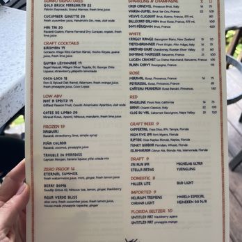 Gumbo Limbo - Menu - Seafood Near Me - Naples, Florida