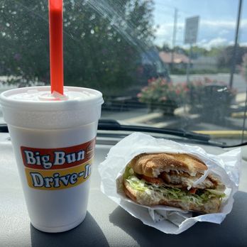 Big Bun Drive In - a sandwich and a drink - Burgers Near Me - Boise, Idaho