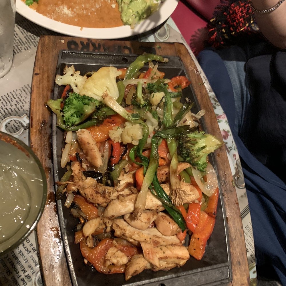 El Charro Cafe - Chicken fajitas loaded with veggies - Mexican Near Me - Tucson, Arizona