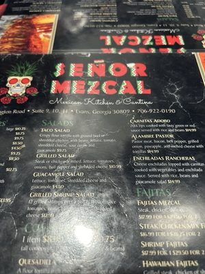 Menu photo 1 Senor Mezcal Evans, GA Menu photo 1 Senor Mezcal Evans, GA