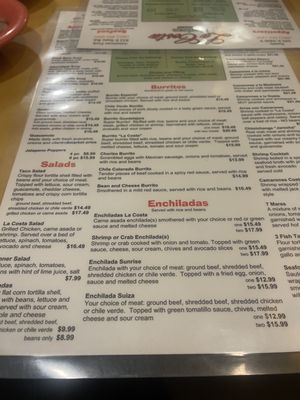 Menu photo 2 La Costa Mexican Restaurant American Fork, UT Menu photo 2 La Costa Mexican Restaurant American Fork, UT