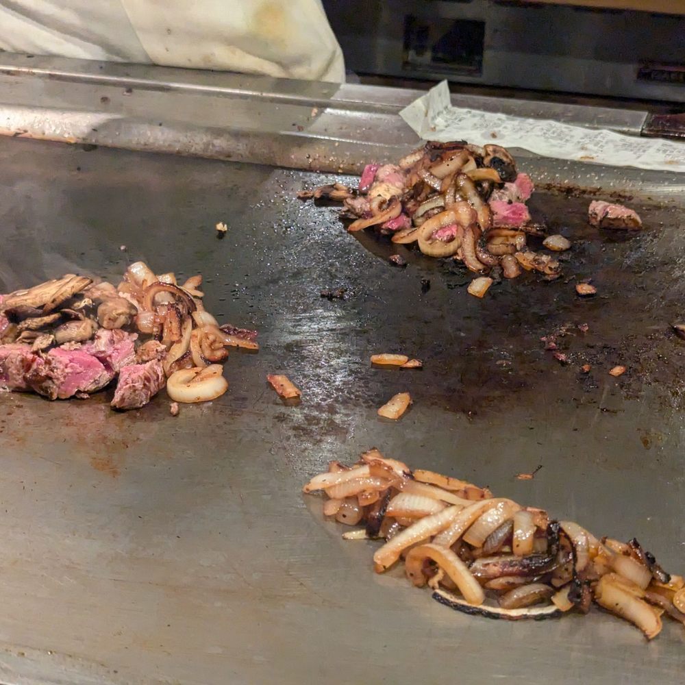 Benihana - Torrance - Steak entrees with onion and mushroom. - Sushi Bars Near Me - Torrance, California Benihana - Torrance - Steak entrees with onion and mushroom. - Sushi Bars Near Me - Torrance, California