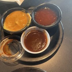 Hogback BBQ & Grill - Habanero Thai chili, jalapeño, gold, and spicy barbecue