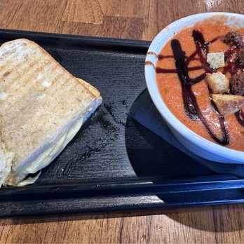 Grounds & Vine - Grilled 3 cheese with tomato bisque - Coffee & Tea Near Me - Kannapolis, North Carolina Grounds & Vine - Grilled 3 cheese with tomato bisque - Coffee & Tea Near Me - Kannapolis, North Carolina