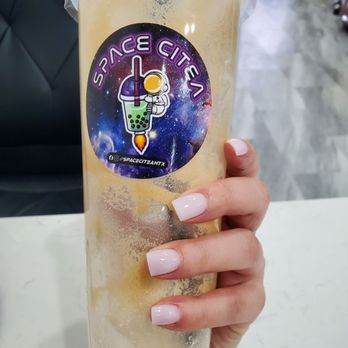 Glam Nail Bar - Soft white acrylic overlay - Nail Salons Near Me - Katy, Texas Glam Nail Bar - Soft white acrylic overlay - Nail Salons Near Me - Katy, Texas