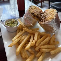 Maya's Taqueria - Steak burrito with fries!