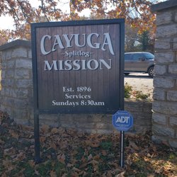 Cayuga Mission Church - Sign for mission church.