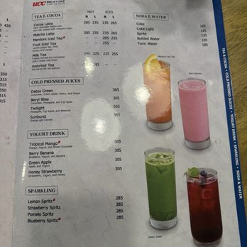 UCC Mentore Coffee + Bar - Menu - Cafes Near Me - Makati, NCR UCC Mentore Coffee + Bar - Menu - Cafes Near Me - Makati, NCR