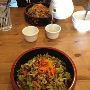 Green Elephant Restaurant - Tea salad comes with hot green tea. Delicious. - Burmese Near Me - Loomis, California