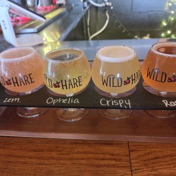 Wild Hare - Berryville - Cider flight - Cideries Near Me - Berryville, Virginia Wild Hare - Berryville - Cider flight - Cideries Near Me - Berryville, Virginia