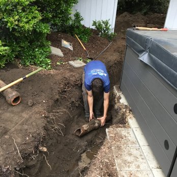 Allison Plumbing - Able to remove old clay pipe without damaging the spa. - Plumbing Near Me - Rancho Cucamonga, California