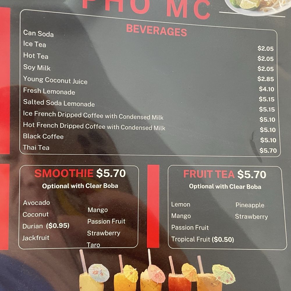 Pho MC - Drink menu - Vietnamese Near Me - Irving, Texas Pho MC - Drink menu - Vietnamese Near Me - Irving, Texas