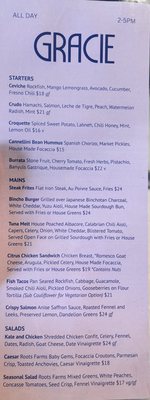 Menu photo 7 Gracie Santa Barbara, CA