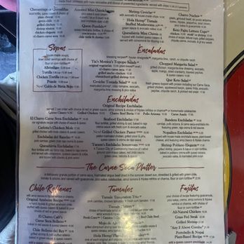 El Charro Cafe - Menu - Tacos Near Me - Tucson, Arizona