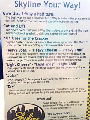 Menu photo 1 Skyline Chili Lawrenceburg, IN Menu photo 1 Skyline Chili Lawrenceburg, IN