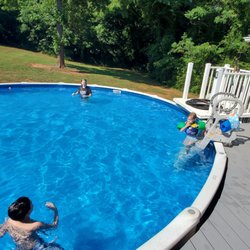 Dominion Pool & Spa - our pool on the second day after taking cover off