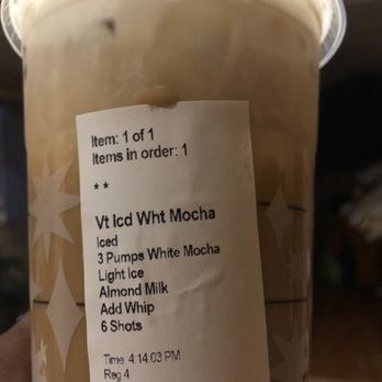 Starbucks - a drink in a plastic cup with a price tag - Coffee & Tea Near Me - Tinley Park, Illinois