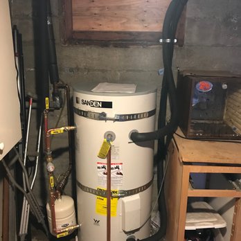 Integrity Energy Systems - Indoor tank portion of a Sanden heat pump water heater. - Heating & Air Conditioning/HVAC Near Me - Seattle, Washington Integrity Energy Systems - Indoor tank portion of a Sanden heat pump water heater. - Heating & Air Conditioning/HVAC Near Me - Seattle, Washington