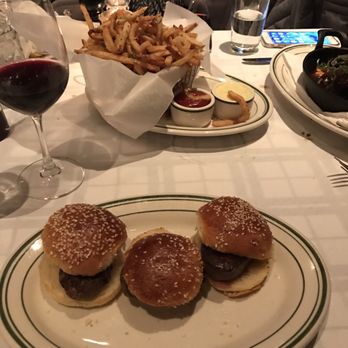 LUXBAR - Gold Coast slider with a side of truffle fries  only crumbs were left of those fries. Sliders were excellent - Bars Near Me - Chicago, Illinois