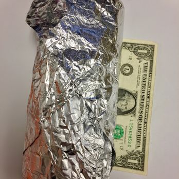 The Burrito Bus - Size of $10 Effin' Huge Burrito.  #UpCloseSavor XP - Mexican Near Me
