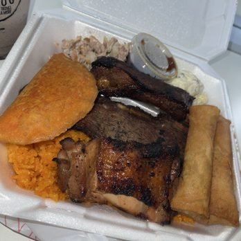 Island Comfort - Fiesta plate w/ side of empanada and two free lumpia.. - Guamanian Near Me - Enterprise, Nevada