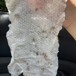 The dirt I was removed the morning after their evening cleaning from cup holders and buttons