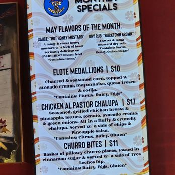 Fire On The Mountain - Monthly Specials - Chicken Wings Near Me - Denver, Colorado
