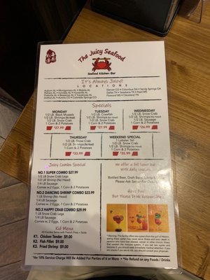 Menu photo 2 The Juicy Seafood Meridian, MS Menu photo 2 The Juicy Seafood Meridian, MS