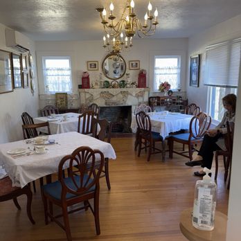 The Fancy Finch Tea Cottage - The interior of the dining room - Tea Rooms Near Me - Ingram, Texas The Fancy Finch Tea Cottage - The interior of the dining room - Tea Rooms Near Me - Ingram, Texas