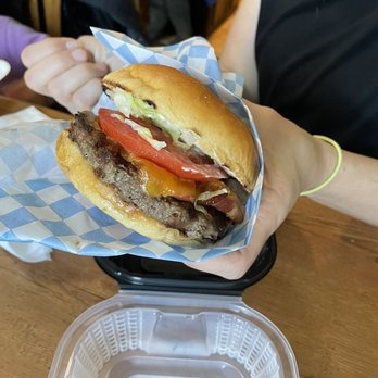 Tropics Island Grill - Bacon Cheddar Cheeseburger - Food Trucks Near Me - Rockaway Beach, Oregon Tropics Island Grill - Bacon Cheddar Cheeseburger - Food Trucks Near Me - Rockaway Beach, Oregon