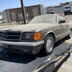 Farmers Towing - My wife's 1982 Mercedes Benz 380 SEC OWNED SINCE NEW BEING TOWED BY FARMERS TOWING!