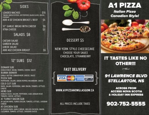 Menu photo 4 A1 Pizza New Glasgow, NS Menu photo 4 A1 Pizza New Glasgow, NS