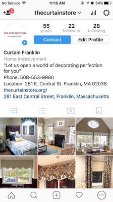 The Curtain Store Shades Blinds 281 E Central St Franklin