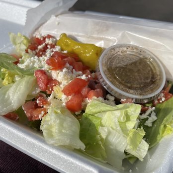 Tapas - Wrapped Ultimate Gyro and Side Greek Salad - Salad Near Me - Glastonbury, Connecticut